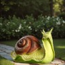 Садовая фигура из полистоуна «Улитка ползет», 18×26×15 см