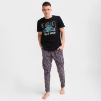 Пижама мужская KAFTAN «Не хватает», размер 56, чёрная, серая