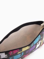 Косметичка на молнии, цвет чёрный/разноцветный