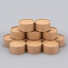 Набор круглых подарочных коробок, завальцованные крафт, набор 12 шт., 12×6 см