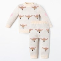 Костюм для девочки вязаный «Крошка Я» Cutie, рост 68-74 см, бежевый