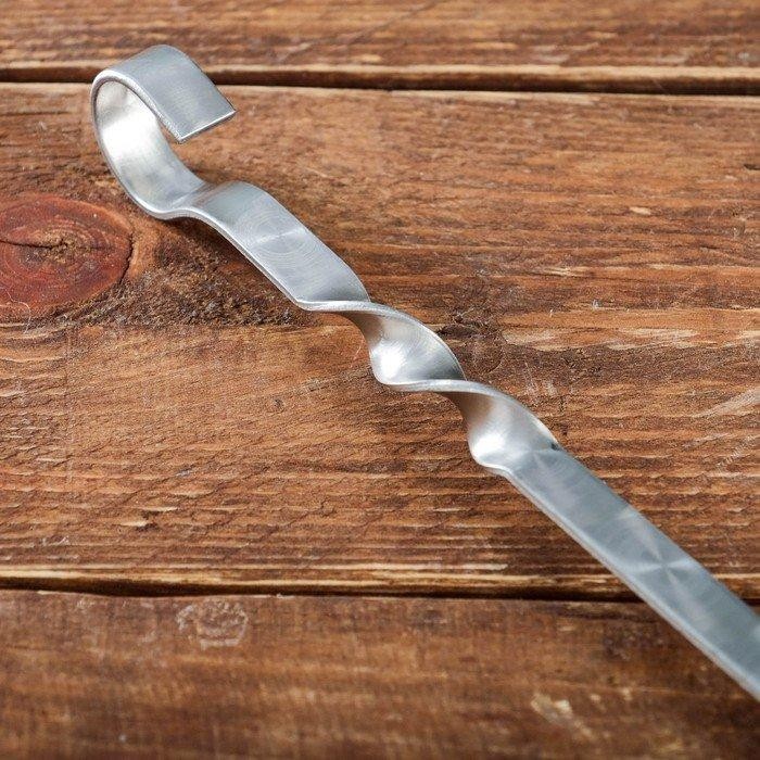 Шампур узбекский 49см, ручка-кольцо, (рабочая часть 40см, сталь 2мм)