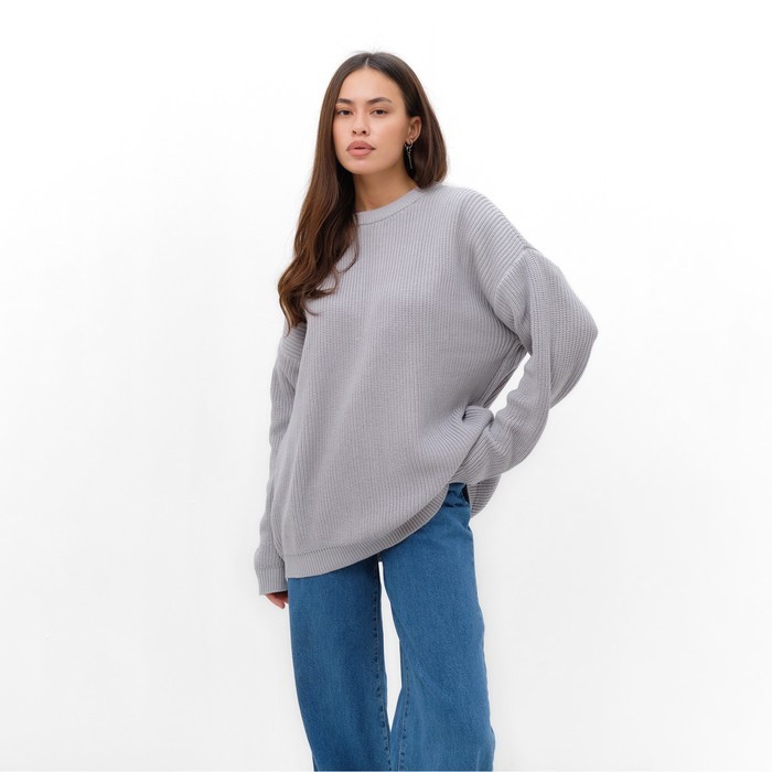 Джемпер крупной вязки женский MIST, серый, размер L (48-50)
