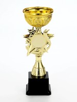 Кубок под нанесение 189, наградная фигура, золото, подставка пластик, 24.8×9×8.8 см