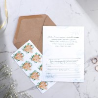 Приглашение на свадьбу в крафтовом конверте «Тропики»