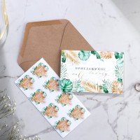 Приглашение на свадьбу в крафтовом конверте «Тропики»