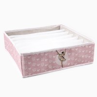 Органайзер для хранения, кофр для белья 7 ячеек «Балерина», 32×32×10 см