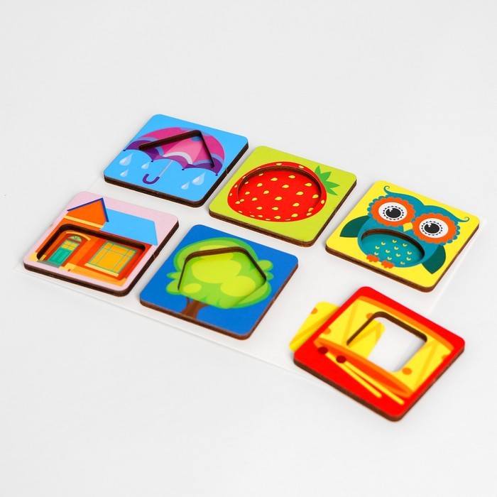 Умное лото. Изучаем форму и цвет, 24 фишки Умное лото. Изучаем форму и цвет, 24 фишки