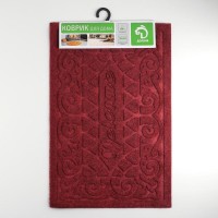 Коврик придверный Доляна Welcome, вензеля, влаговпитывающий, без окантовки, 38×59 см, МИКС