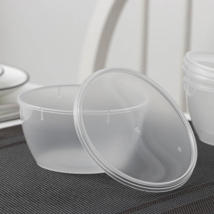 Банка с крышкой «Супница», 360 мл, d=11,2 см, цвет прозрачный