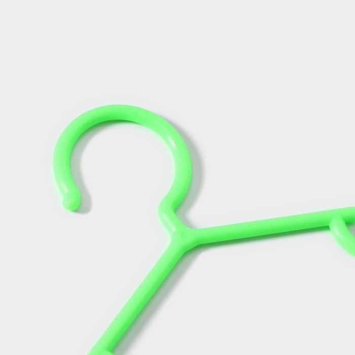 Плечики - вешалки для одежды Доляна, 26.5×14 см, 10 шт., детские, зелёные