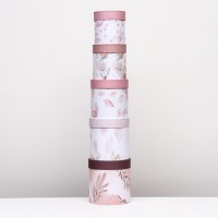 Набор шляпных подарочных коробок 5 в1 «Легкость», 20×20 - 15×15 см