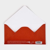 Конверт для денег на акварельном картоне «Люблю тебя», сердечки, 16.5×8 см