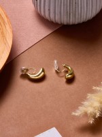 Клипсы для ушей QF «Тренд» капли, цвет золото