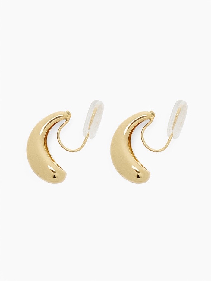 Клипсы для ушей QF «Тренд» капли, цвет золото