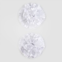 Бант для волос на резинке, белый, 2 штуки, 7 см, Холодное сердце