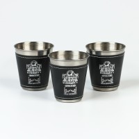 Стопки в чехле «Мужской стандарт»: нержавеющая сталь, набор 3 шт. × 70 мл