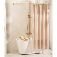 Штора для ванной «Софт Мист», с люверсами, 180×180 см, полиэстер, бежевая