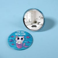 Зеркало карманное «Которусалка», d = 7 см, разноцветное