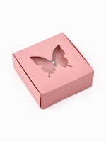 Коробка под бижутерию с окном «Бабочка», 7.5 х 7.5 х 3 см