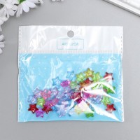 Набор бусин для рукоделия и плетения «Арт Узор. Звёздочка», 50 шт., пластик, прозрачный, 0.9×0.9 см