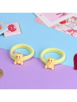 Резинка для волос «Маленькая радость», набор 2 шт., мишка, 3.5 см, жёлтая