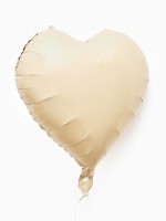 Воздушные шары фольгированные 17" «Сердце», кремовый сатин, набор 5 шт.