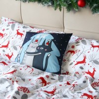 Подушка новогодняя "Этель" «Любви в нг» 40х40 см, 100% п/э, велюр