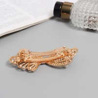 Заколка-автомат для волос "Сильва блеск" бант-волна, 9,5 см, золото