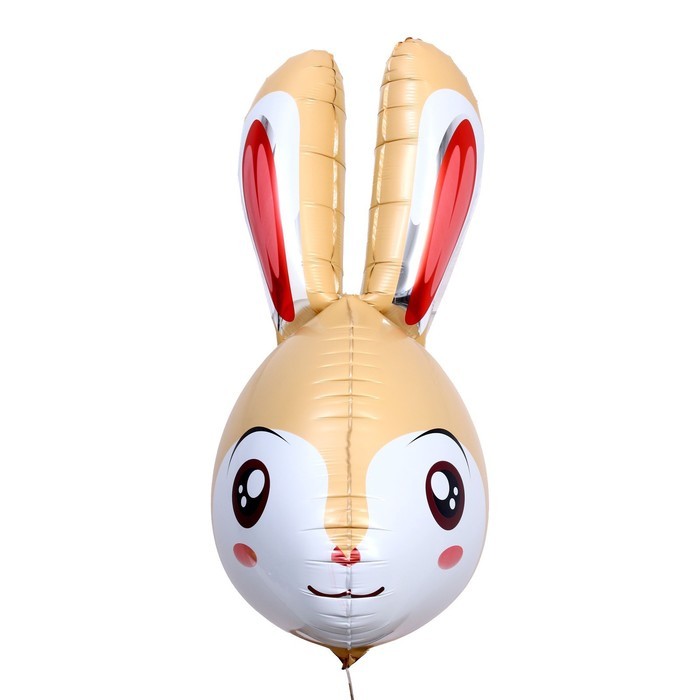 Шар фольгированный 23" «Голова кролика», цвет голубой