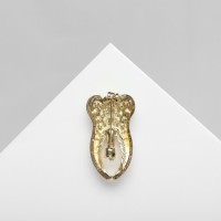 Брошь «Зуб», цвет белый в золоте