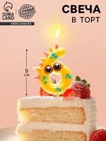 Свеча для торта цифра 6 «Зверюшка», 5 см