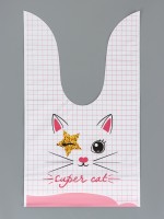 Пакет полиэтиленовый подарочный с ушками «Котенок», 13×23 см