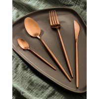 Набор столовых приборов, Magistro «Оску базис», 4 предмета, цвет бронзовый