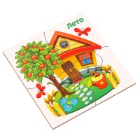 Развивающие пазлы из дерева «Времена года»