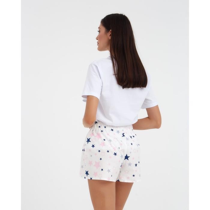 Шорты женские KAFTAN "Pink stars", р. 48-50, белый