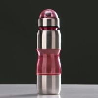 Бутылка для воды 650 мл, велосипедная, с поильником, 8 х 24.5 см, микс