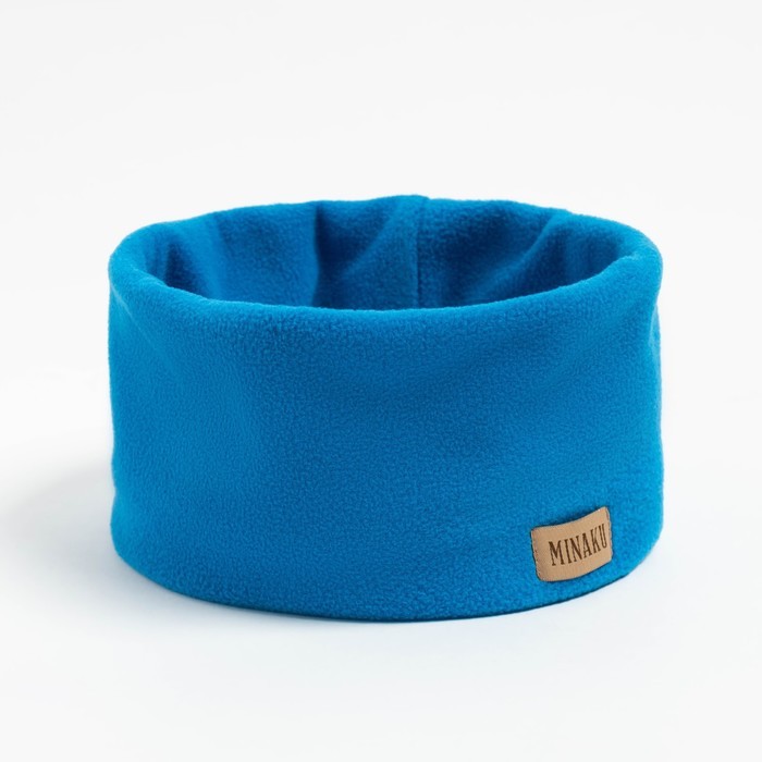 Шарф-снуд для девочки флисовый MINAKU: Cozy Winter, бирюзовая, размер 50-58