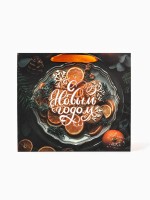 Пакет подарочный крафтовый, «Атмосфера Нового Года», 30×26×9 см