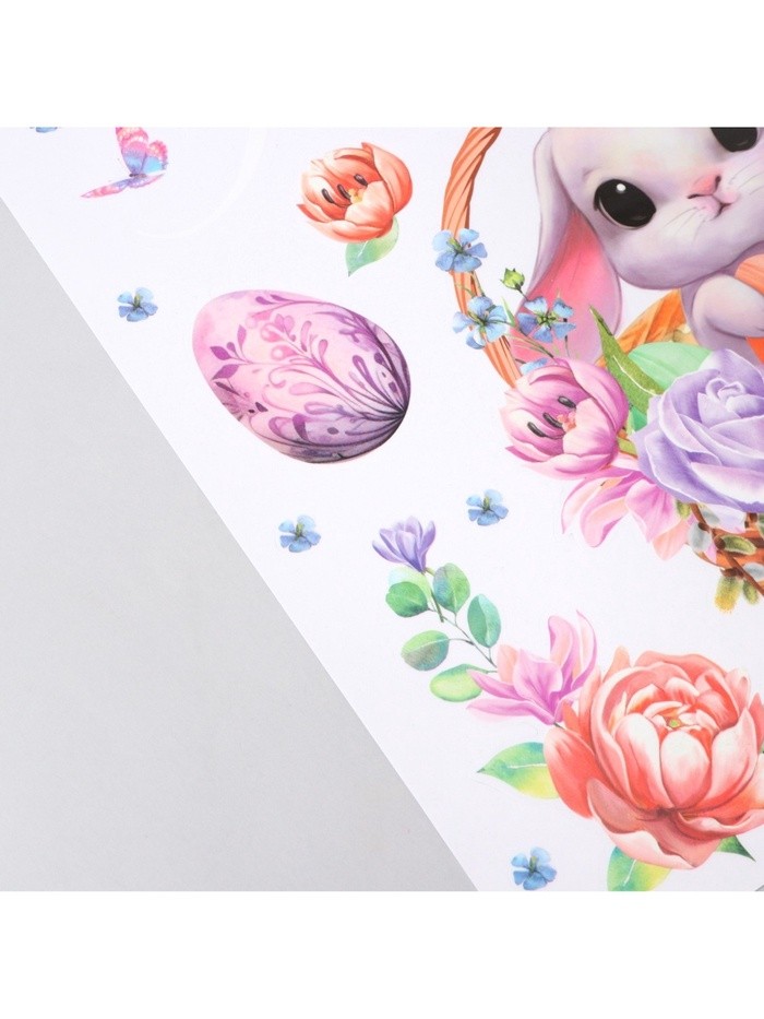 Наклейки витражные «Счастливой Пасхи!», 33×50.5 см