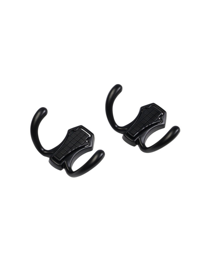 Крючок мебельный CAPPIO HIDDEN, двухрожковый, черный, 2 шт.