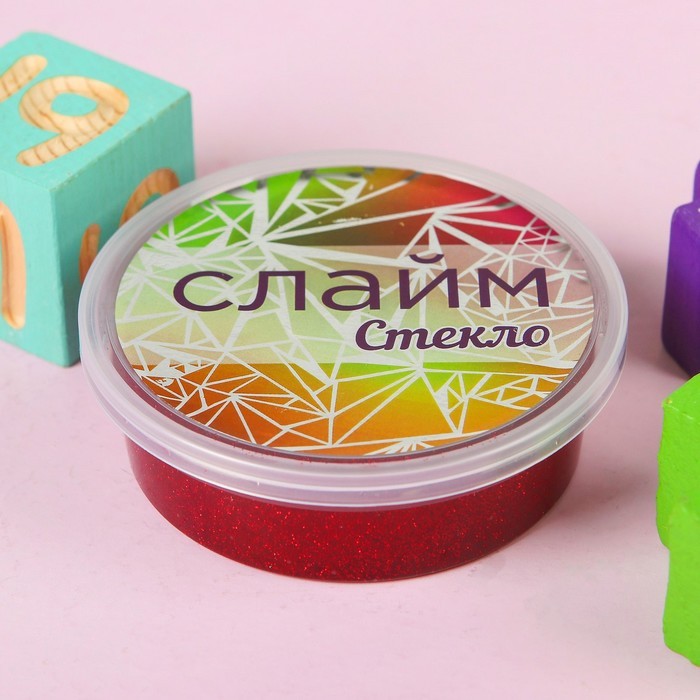 Слайм «Стекло»с эффектом мерцания драгоценных камней — рубин (красный) 100 г Слайм «Стекло»с эффектом мерцания драгоценных камней — рубин (красный) 100 г