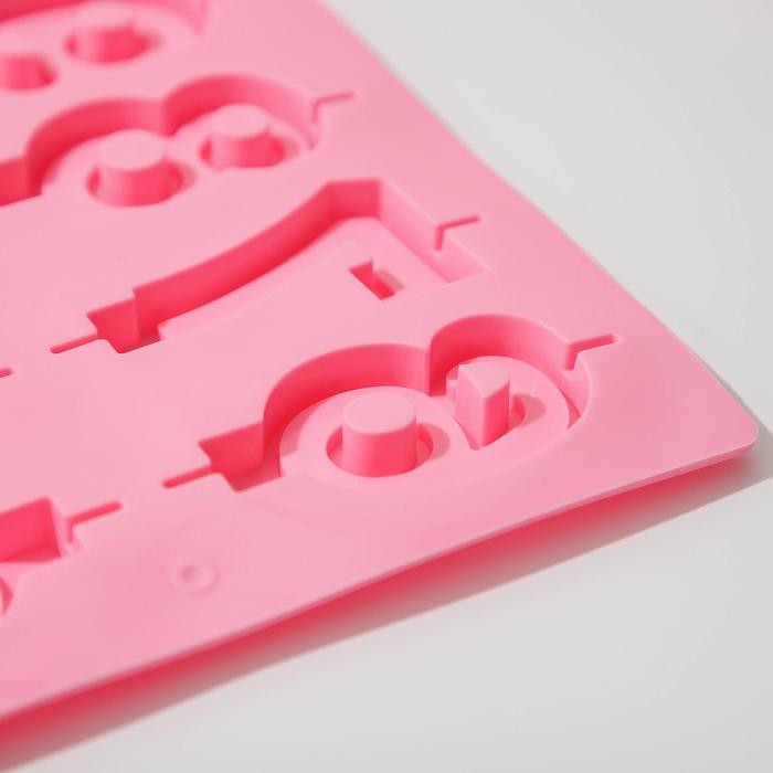 Форма для выпечки Доляна «Цифры», 26×21 см, 10 ячеек, цвет МИКС Форма для выпечки Доляна «Цифры», 26×21 см, 10 ячеек, цвет МИКС