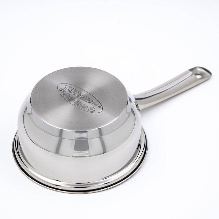 Ковш «Гретта», 1,6 л, d=16 см, капсульное дно, без крышки, металлическая ручка, индукция