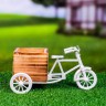 Декоративное кашпо для цветов «Велосипед Home & Garden», 20.5×12×10.5 см, дерево, пластик, белое
