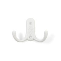 Крючок мебельный ТУНДРА TKd=024 LIGHT, двухрожковый, белый