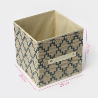 Короб стеллажный для хранения Доляна «Гэтс», 25×25×25 см, бежевый