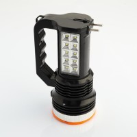 Фонарь ручной аккумуляторный, 2 режима, 11 LED, 1200 мАч, 17 х 9.5 х 7.3 см, микс