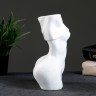 Гипсовая ваза декоративная настольная «Женский торс», перламутр, для цветов, сухоцветов, 20×10х10 см