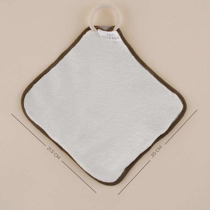 Мочалка массажная SL Home «Ортика», бамбуковое волокно, 21×20.5 см, серая